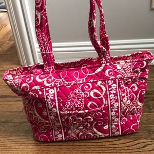 Hot Pink Vera Bradley medium shoulder bag